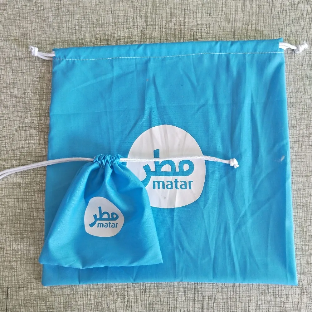 small TC cotton fabric jewelry drawstring pouch bag