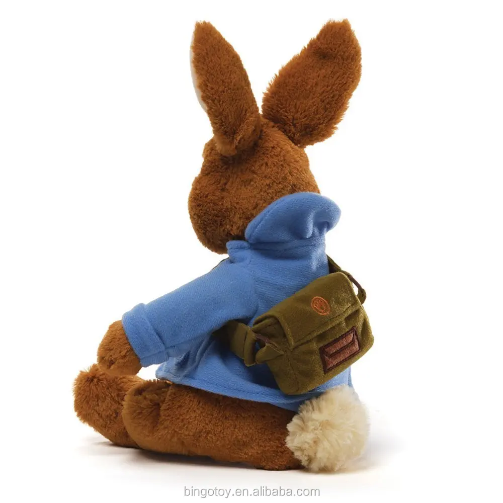 Wholesale single-sholder bag plush long-ear bunny rabbit toy with high quality