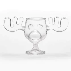 New arrival  glass moose mugs for Christmas moose glass cup