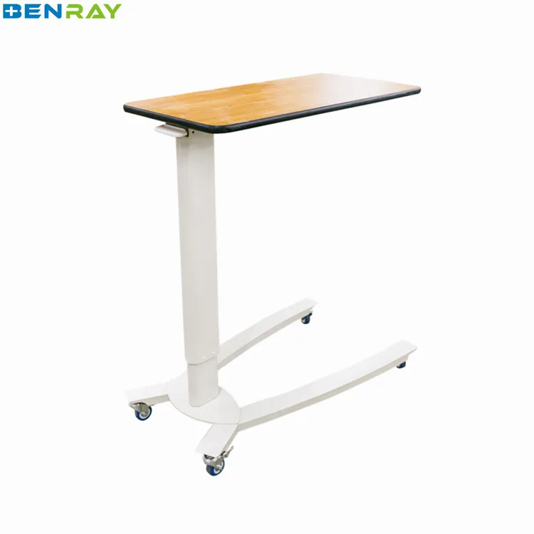 BR OBT03 подвижный большого размера из АБС пластика надкроватный столик регулировка высоты черный стеклянный столик