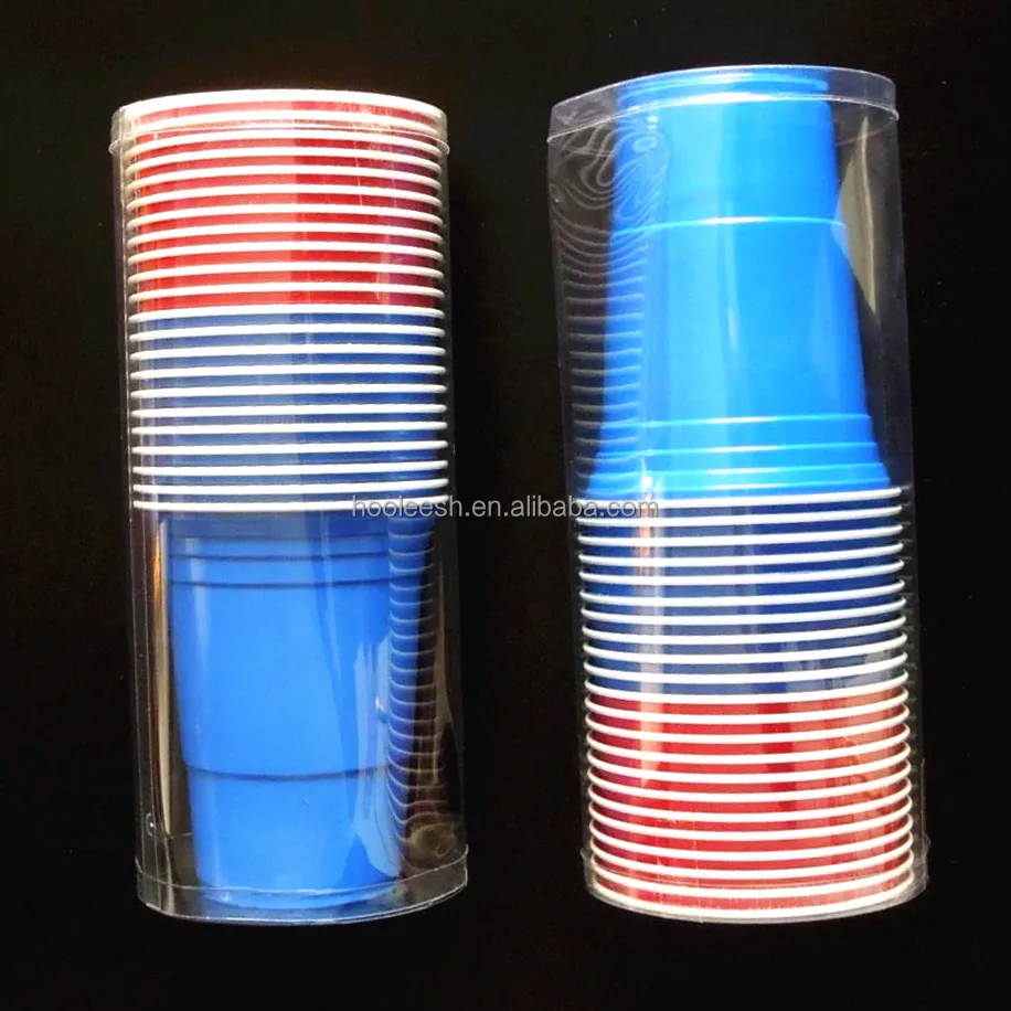 16OZ PVC Box Package Beer Pong Drinking Game with Beer Cup and Balls Set Disposable