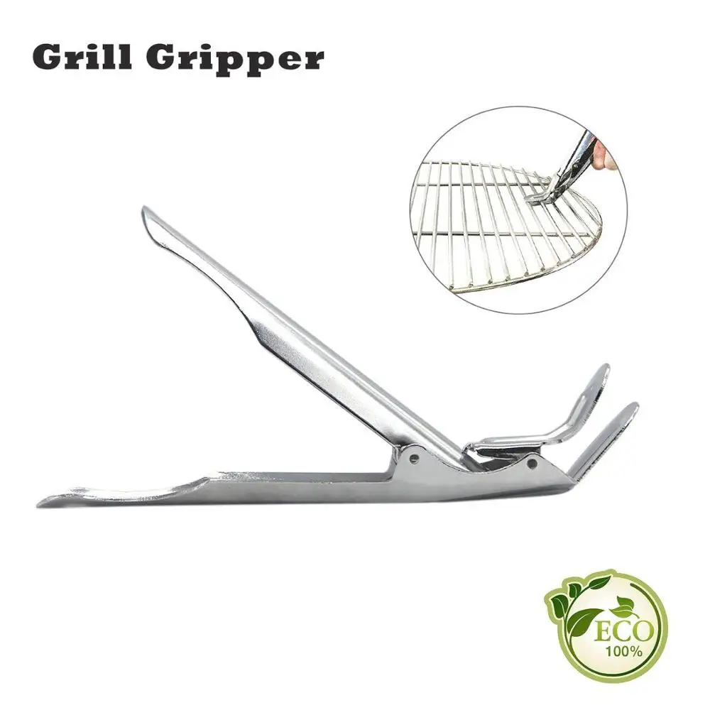 Grill Grate Lifter Gripper, Stainless steel Grill Accessories works for Charcoal Grill