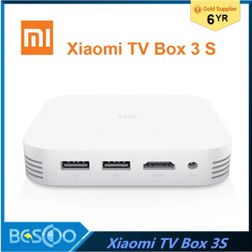 Xiaomi TV Box 3 S Pro Смарт 4 К HD MiTV MiBox 2 Г + 8 Dual USB Поддержка Miracast Airplay DLNA Цвет Белый Android 5.1