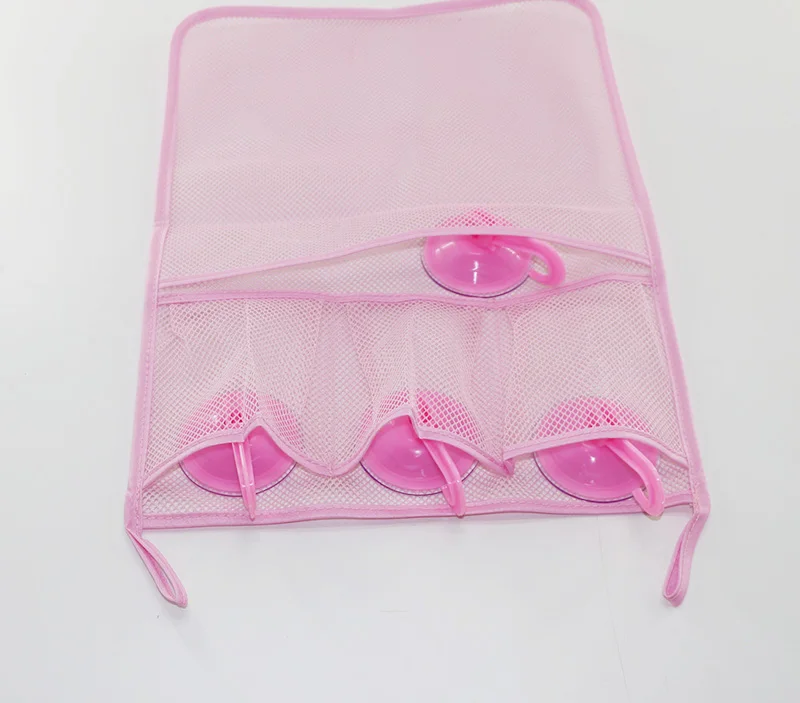 Baby Toddler Quick Dry Hanging Mesh Bath Tub Toys Organizer Net Mesh Bath Toy Storage Bag Holder Pocket With Suction Cups