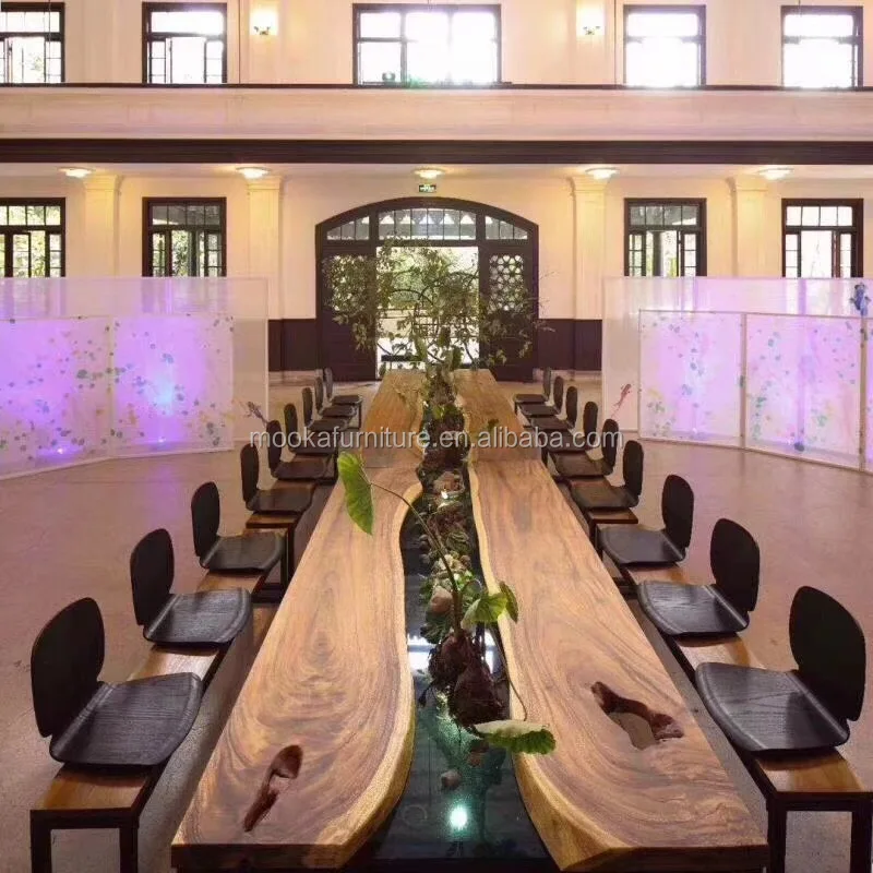 Luxury walnut wood large conference table