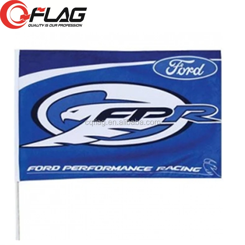  Cheap prices fanflag sports flag race hand with plastic flagpole or