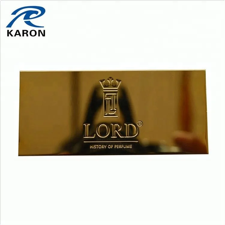 cheap wholesale engraved brass name plate with Karon Metal