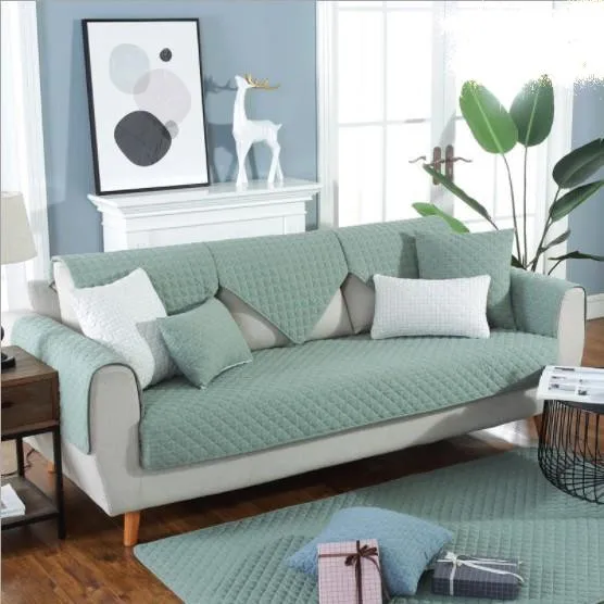 Charmcci 600213 Decorative l shape sofa cover cushion set design high quality leather satin 3 places living room printed