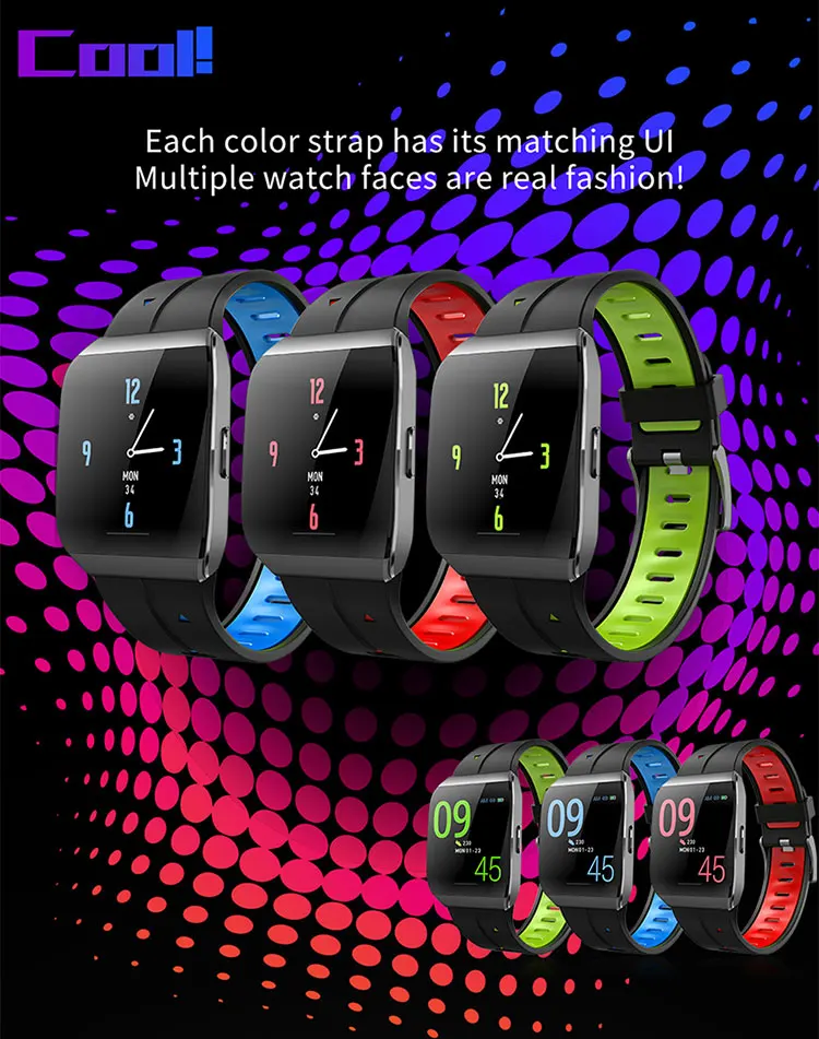 
IP68 Waterproof 1.3inch TFT Smartwatches 2020 Multiply Sports Real Time Heart Rate Monitor Smart Bracelet 