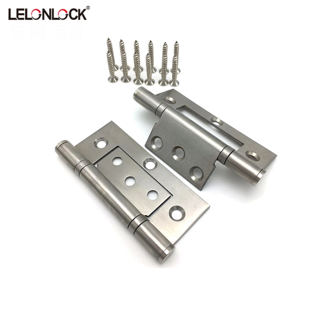Square 4 inches stainless steel smooth ball bearing butterfly door hinge