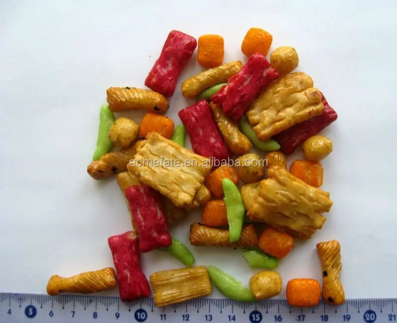 High Quantity Thai Flavored Mixed Colourful Rice Crackers