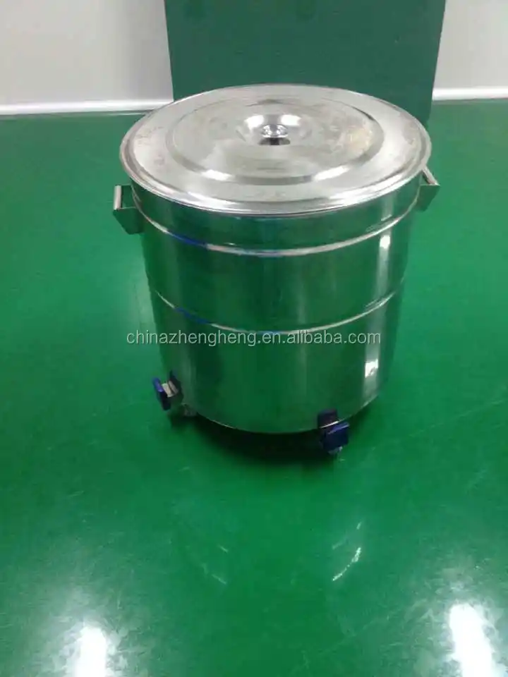 Барабан из нержавеющей стали с крышкой и ручкой