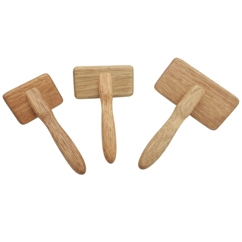 
High quality hot sale soft slicker dog wooden cleaning grooming brush 