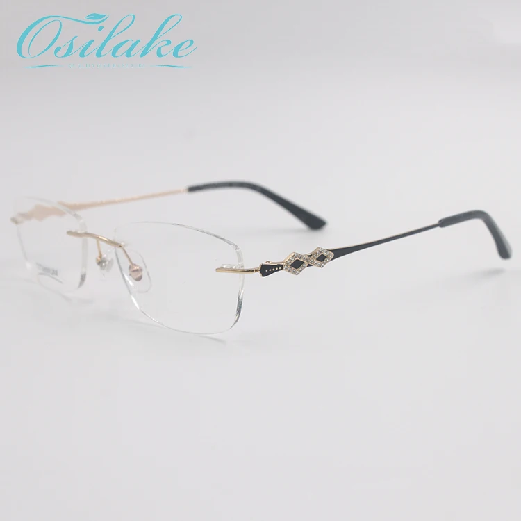 New model occhiali men china eyeglasses retro rimless eyewear eye glass optical frame pure titanium reading glasses for men