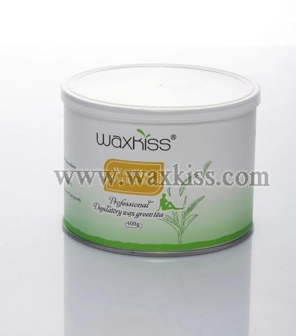 400мл Антиаллергический воск для депиляции в банках зелёный чай