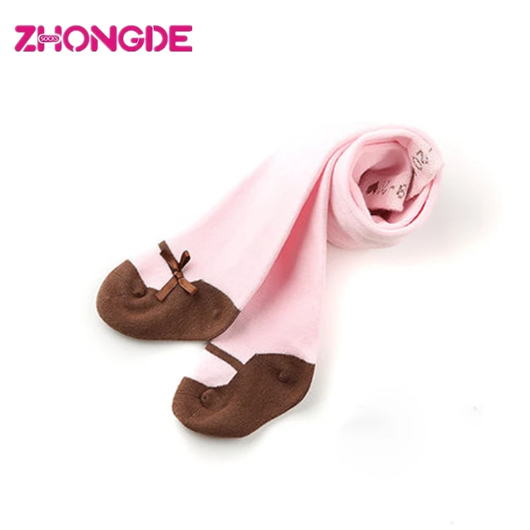 Custom cotton korean tube jacquard tights for girl