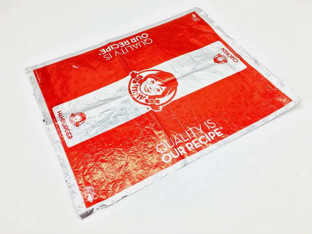 Lamination aluminum foil for hamburger and sandwich wrapping