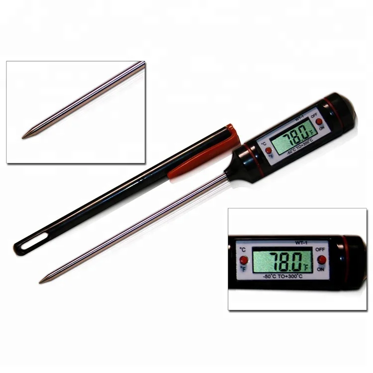 Digital Meat Thermometer Cooking Food Kitchen BBQ Probe Water Milk Oil Liquid Oven Thermometer Digital WT-1