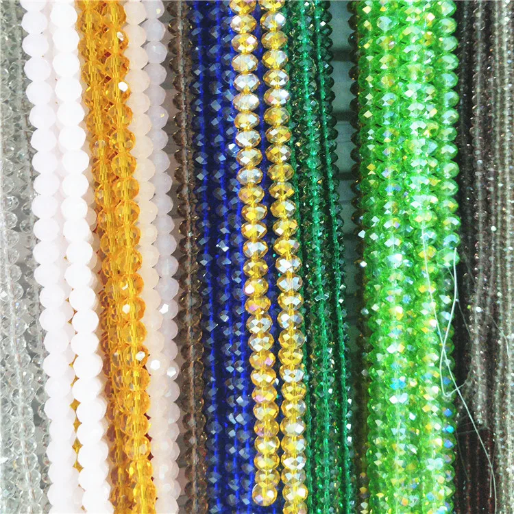 High quality faceted crystal rondelle beads all types of beads