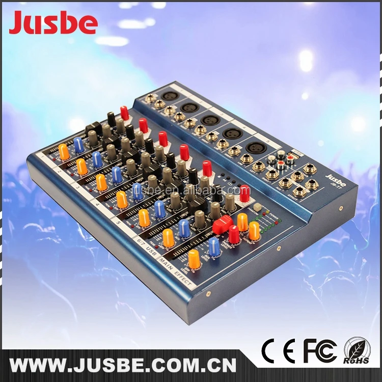 
Jusbe 12v 7 channel mixer audio dsp professional digital audio mixer studio master audio mini mixer 