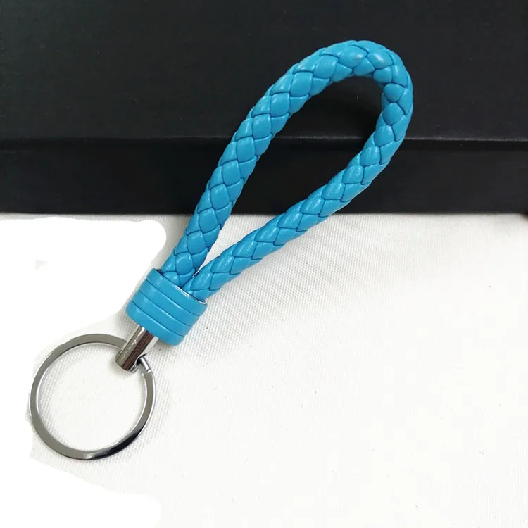 Colorfulbraid  leather key chain & Pompom leather key chain manufactory in Dongguan