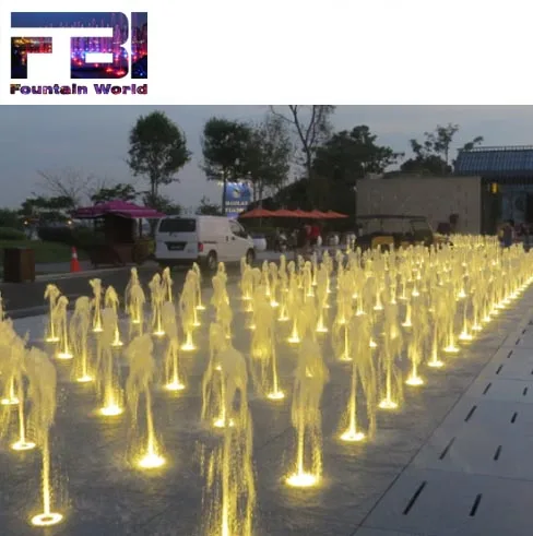 2020 New Dry Floor Mist Foggy Fountain Led Light Fountain Project in Nigeria