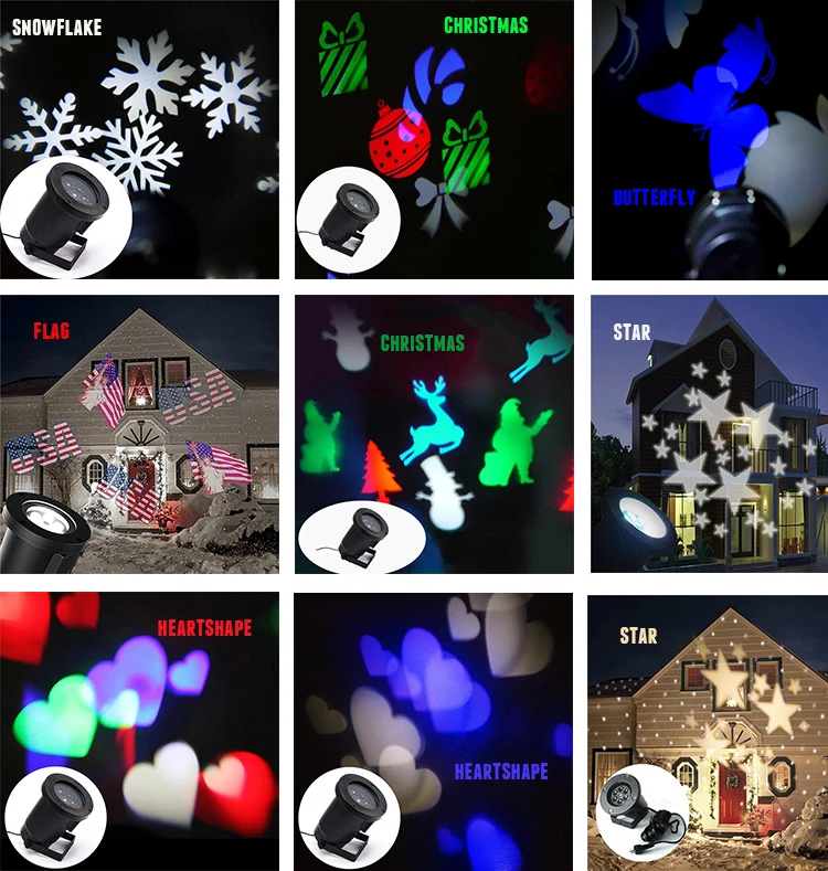 Christmas decorative IP65 waterproof outdoor laser projector