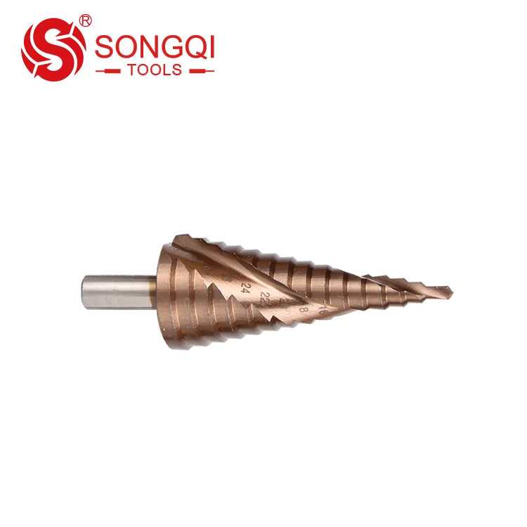 HSS CO high speed steel Cobalt Step drill bits set 3-4-12 4-20 4-22 4-32 6-24 6-35 step drill