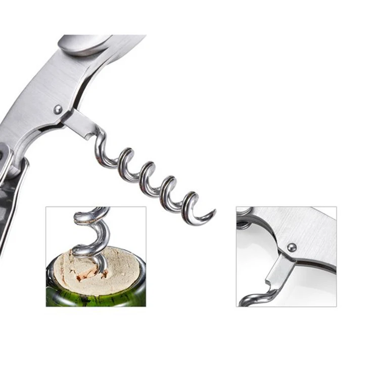 Самые дешевые цены HJ-LC12 оптовая продажа каучуковая рукоятка вина штопор официанта