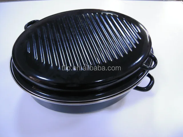
Enamel roast chicken pot ,Enamel roasting Pan , Enamel Oval Roaster , self basting oval roaster,Roast chicken machine, 