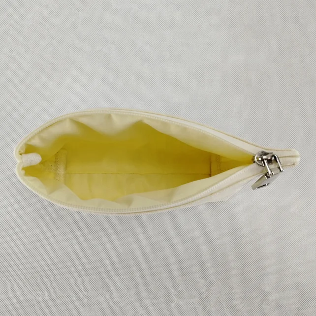 OEM and ODM cotton plain blank wholesale canvas cosmetic bag