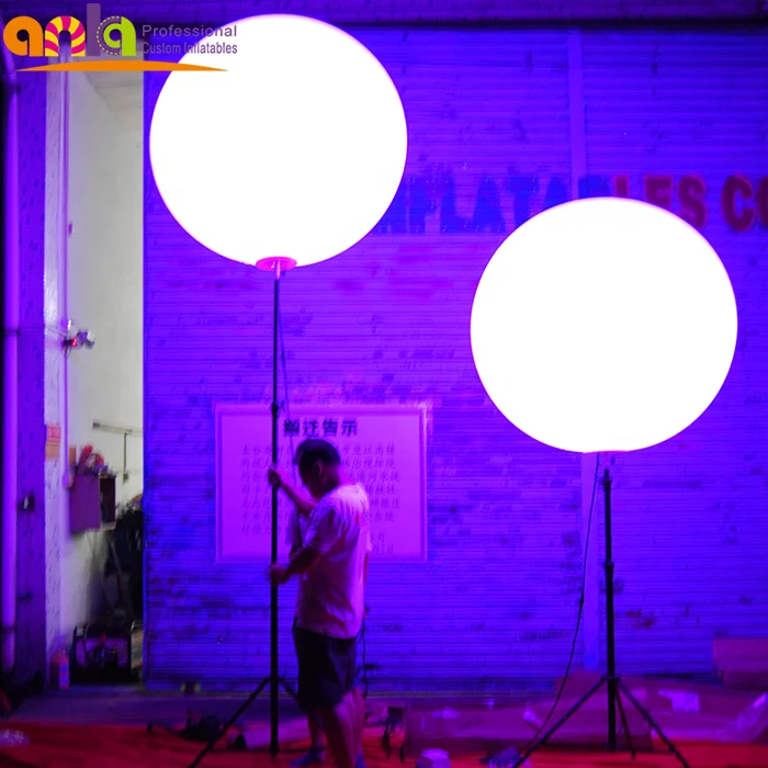 Cheap price advertising lighting tripod ball with logo , inflatable stand led light  balloon