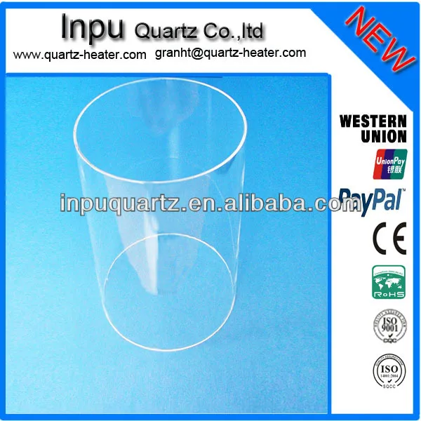 Straight Crystal Clear Quartz Glass Cylinder Tubes with different dimeter