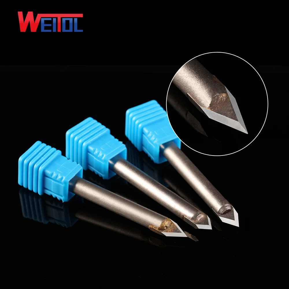PCD diamond router bits for granite engraving carbide alloy stone bit