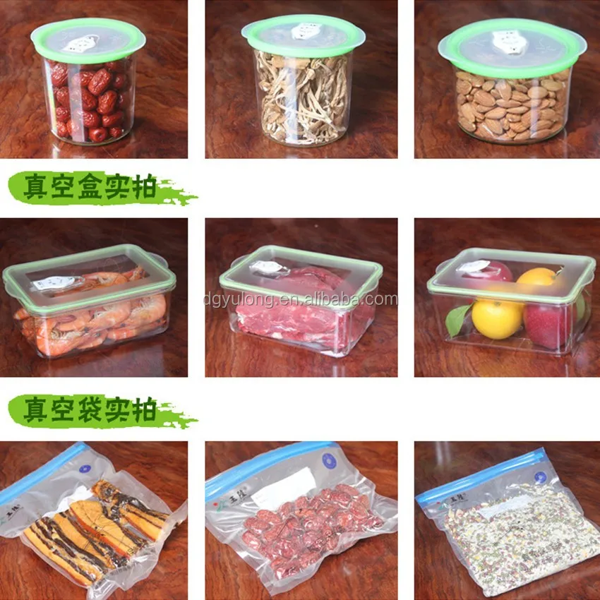 Hard to break air tight food containers lunch box with vacuum pump hand held vacuum sealer
