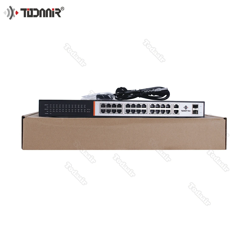 Todaair 24 ports ethernet poe switch 48v for outdoor cpe device
