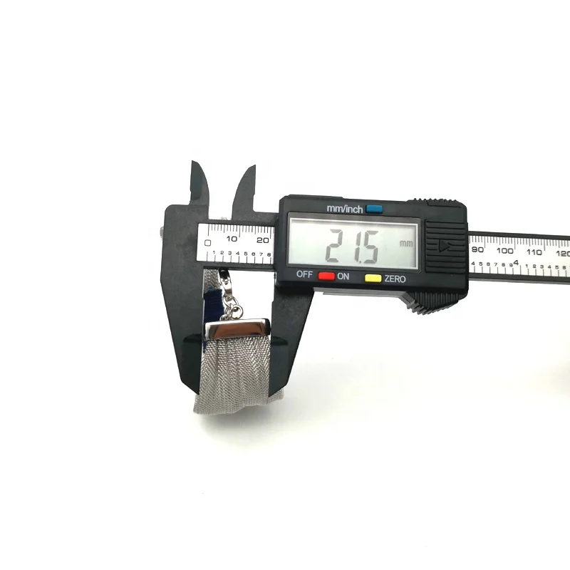 HOT Blue Code Wide Braided Mesh  Women Fashion Bangle Bracelet With Lobster Clasp  Stainless Steel