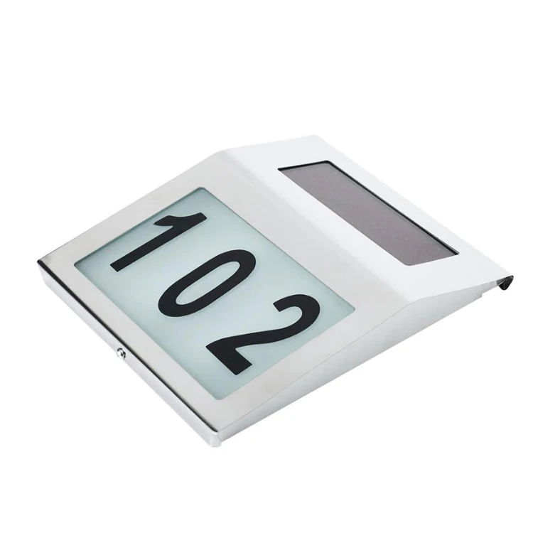 Solar Powered House Address Number Lamp Wall mounted Solar House Number Light