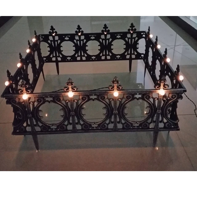 plastic Imitation metal garden LED fence border solar light