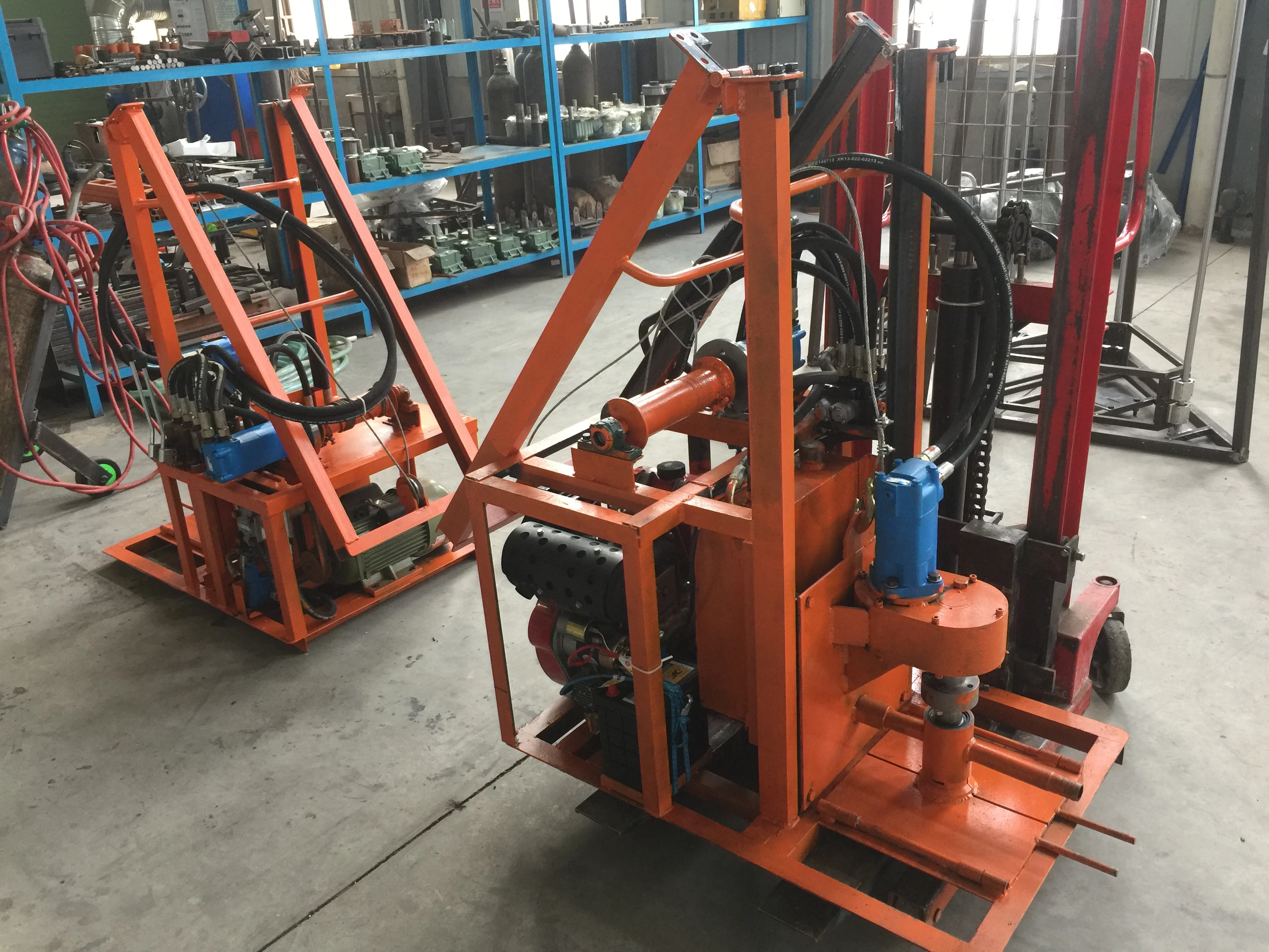 120m Deep Portable Diesel Hydraulic Water Well Borehole Drilling Machine