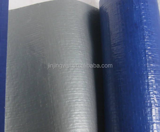 waterproof and double side Blue & Silver PE Laminated Tarpaulin roll
