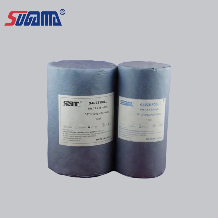 CE ISO certificated cotton medical gauze roll absorbent gauze roll