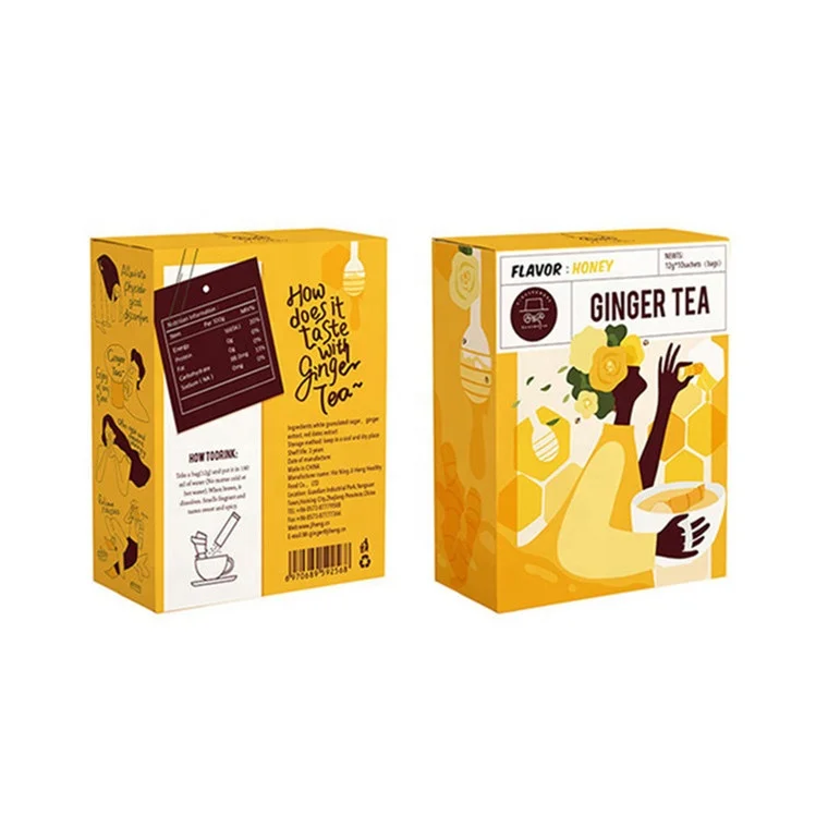wholesale ginger tea with honey flavor produced by professional facility