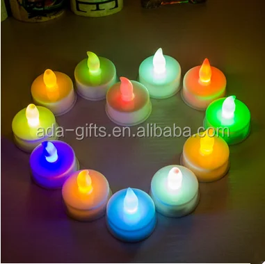 wholesale moving flame led candle colorful night party led candle light