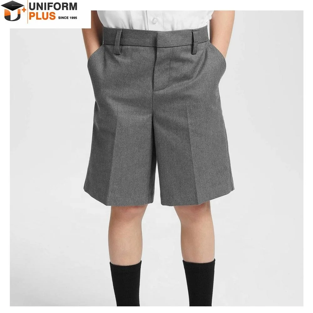 High school girls grey school uniform pants shorts