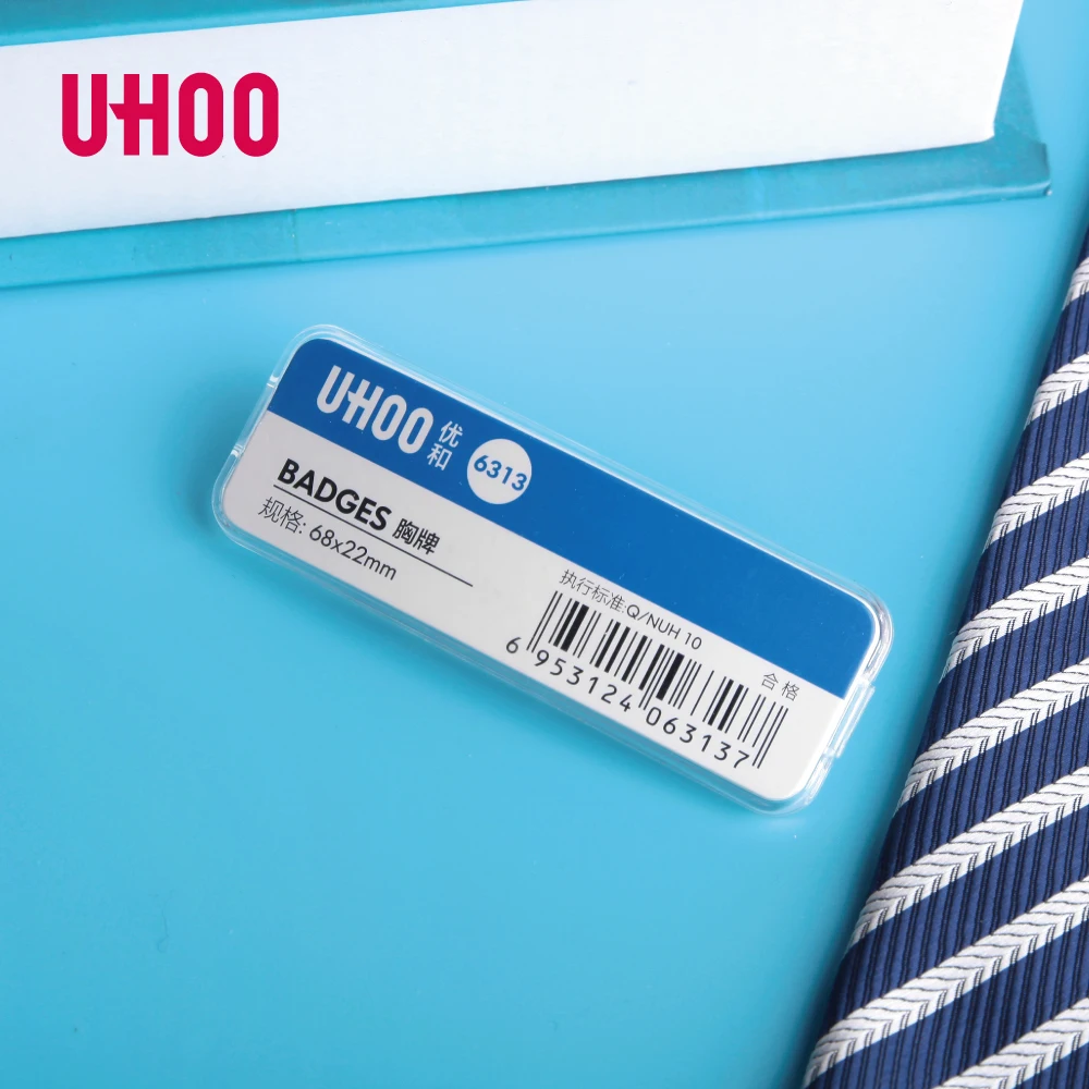 
Hot sale arc design reusable plastic pin name badge 