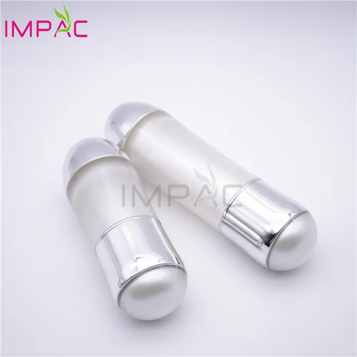 Cute Pill Shape Facial Sun Screen Airless White Lotion Pump Bottle
