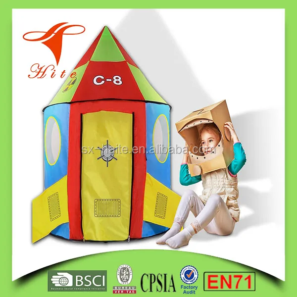 Spaceship Adventure kids play game tent/ Rocket shape Family Play Tent/Collapsible Play Tent