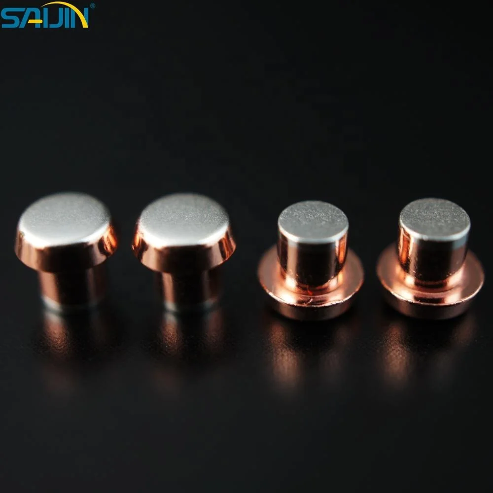 AgCdo AgNi AgSnO silver contact electrical point bimetal rivet for relay