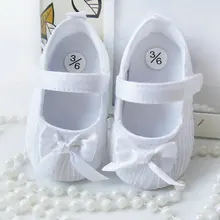 Baby Girls Shoes Toddler Infant Soft Prewalker Anti Slip Shoes Wedding Princess Shoes White Pink